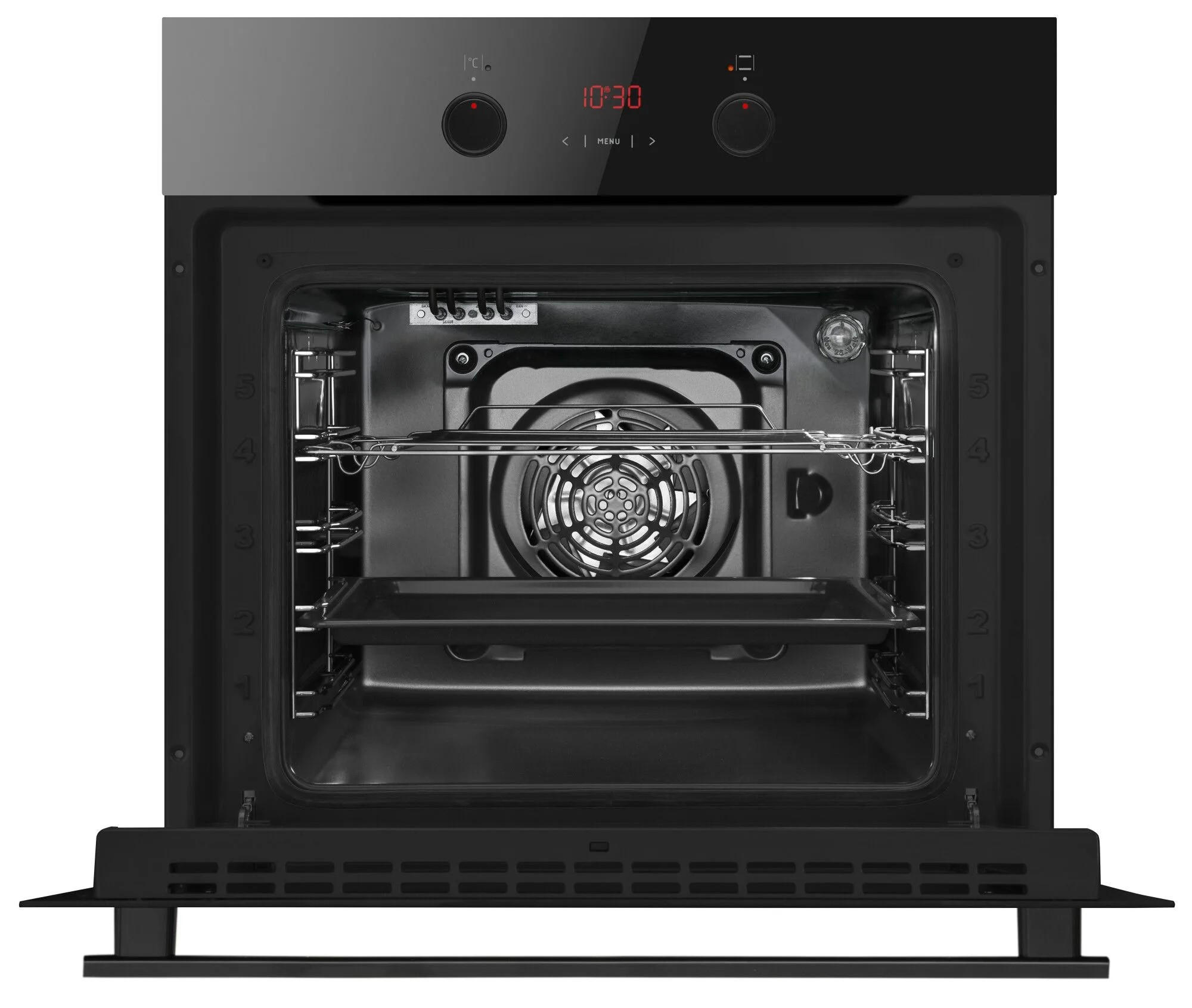 EINBAUBACKOFEN 90530  - Schwarz, Basics, Metall (59,5/59,5/57,5cm) - Mican