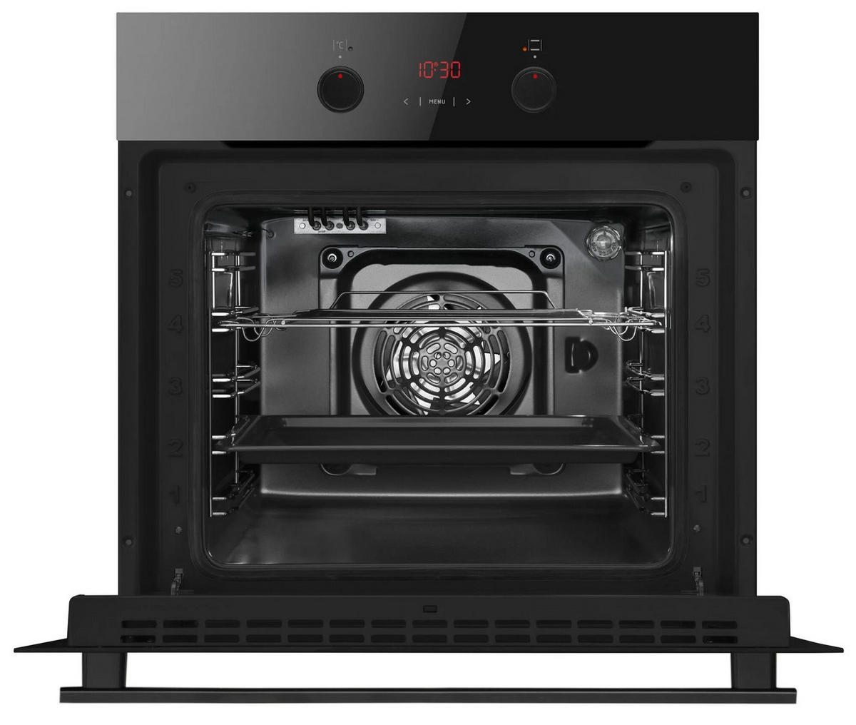 EINBAUBACKOFEN 90530  - Schwarz, Basics, Metall (59,5/59,5/57,5cm) - Mican