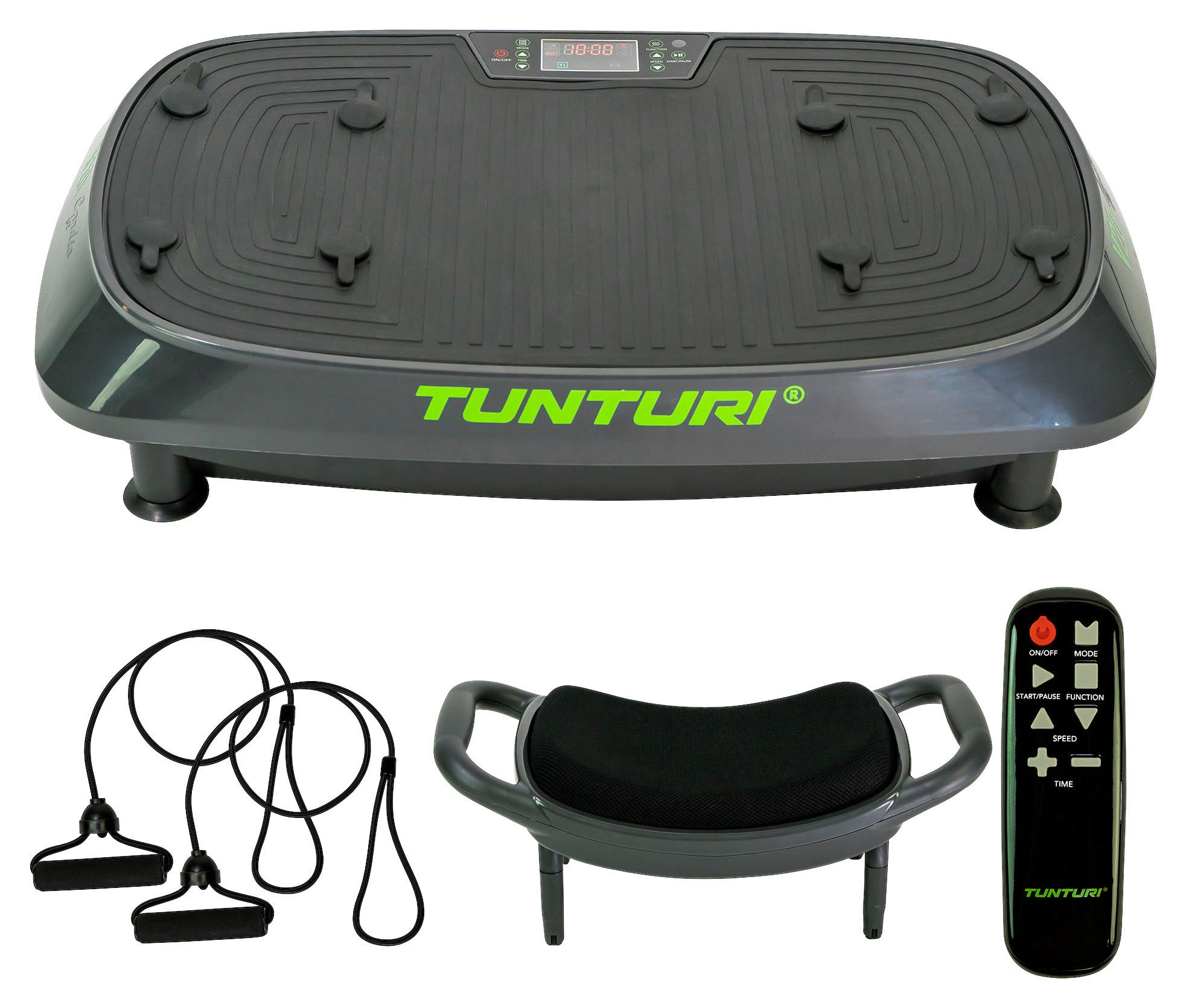 VIBRATIONSPLATTE FIT V10 - Schwarz/Grau, Basics, Kunststoff/Metall (58/35/33cm) - Tunturi