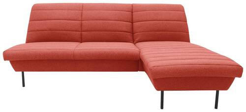 ECKSOFA Looks IX Orange Webstoff - Schwarz/Orange, Design, Textil/Metall (214/168cm) - LOOKS by W.Joop