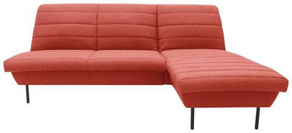 ECKSOFA Looks IX Orange Webstoff  - Schwarz/Orange, Design, Textil/Metall (214/168cm) - LOOKS by W.Joop