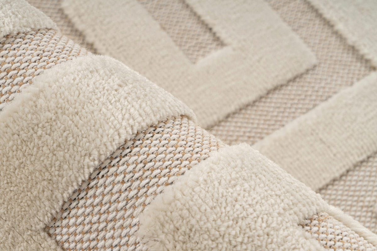 KOBEREC TKANÝ NA PLOCHO, 160/230 cm, bílá - bílá, Konvenční, textil (160/230cm)