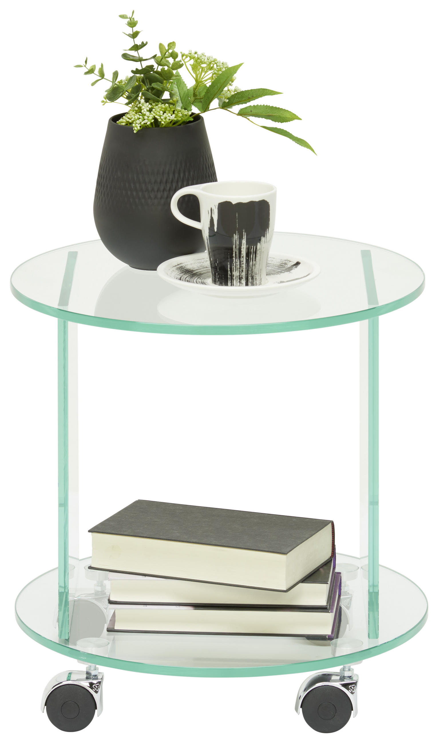BEISTELLTISCH in Glas 40/40/40 cm  - Klar, Design, Glas/Kunststoff (40/40/40cm) - Xora