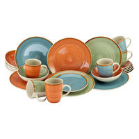 KOMBINOVANÝ SERVIS, 24-dielne, kamenina - viacfarebná, Konventionell, keramika - Creatable