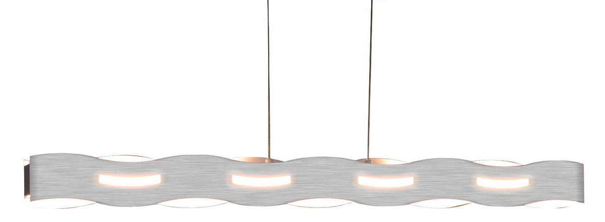 LED-HÄNGELEUCHTE 100/120/7 cm  - Nickelfarben, Design, Metall (100/120/7cm)