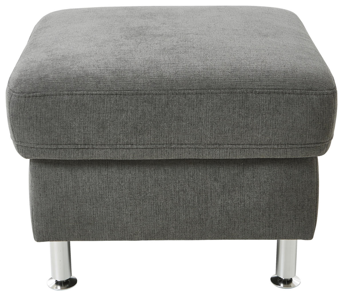 ECKSOFA in Webstoff Dunkelgrau  - Dunkelgrau/Alufarben, Konventionell, Textil/Metall (200/241cm) - Beldomo System