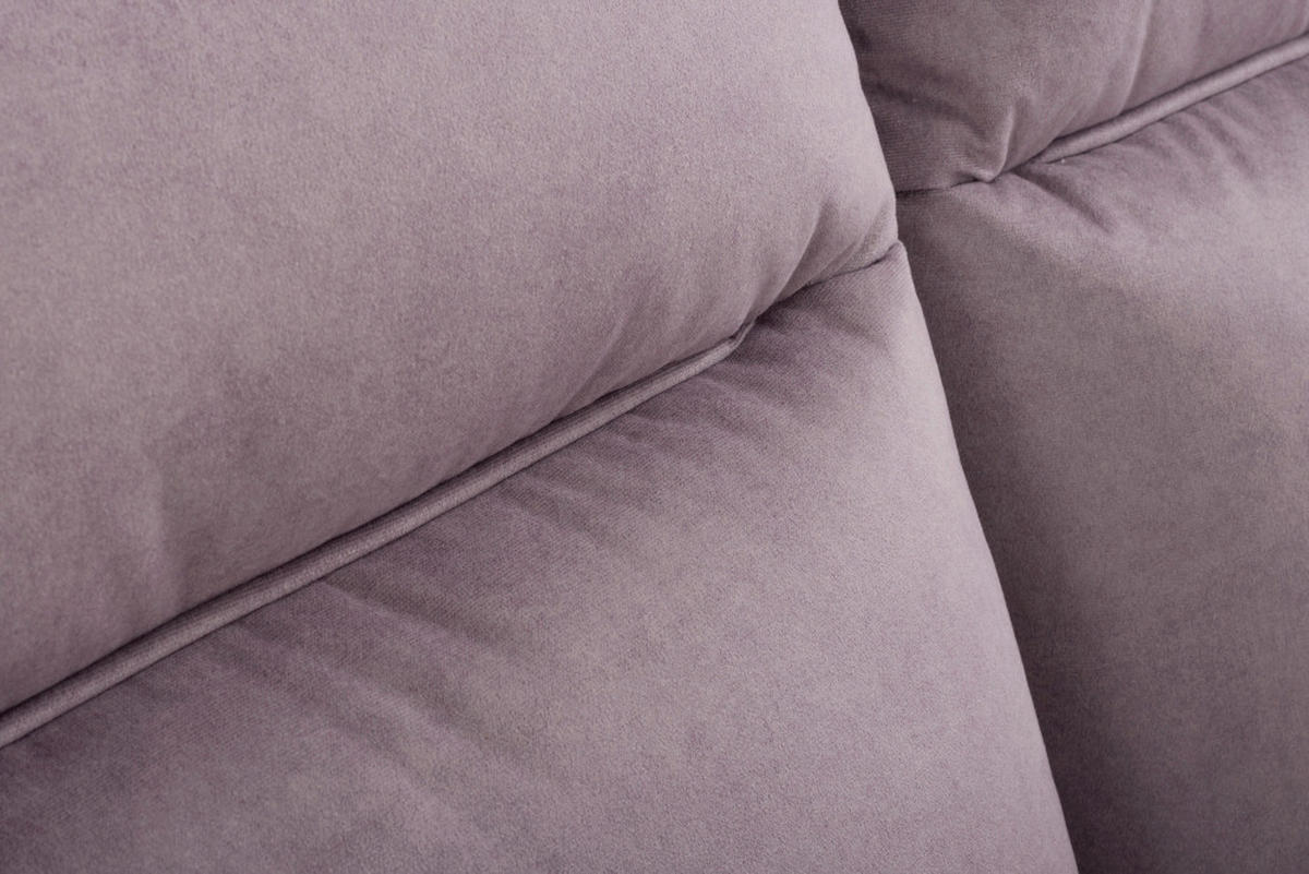 3-SITZER-SOFA Mikrofaser Rosa  - Buchefarben/Rosa, Design, Holz/Textil (202cm) - Livetastic