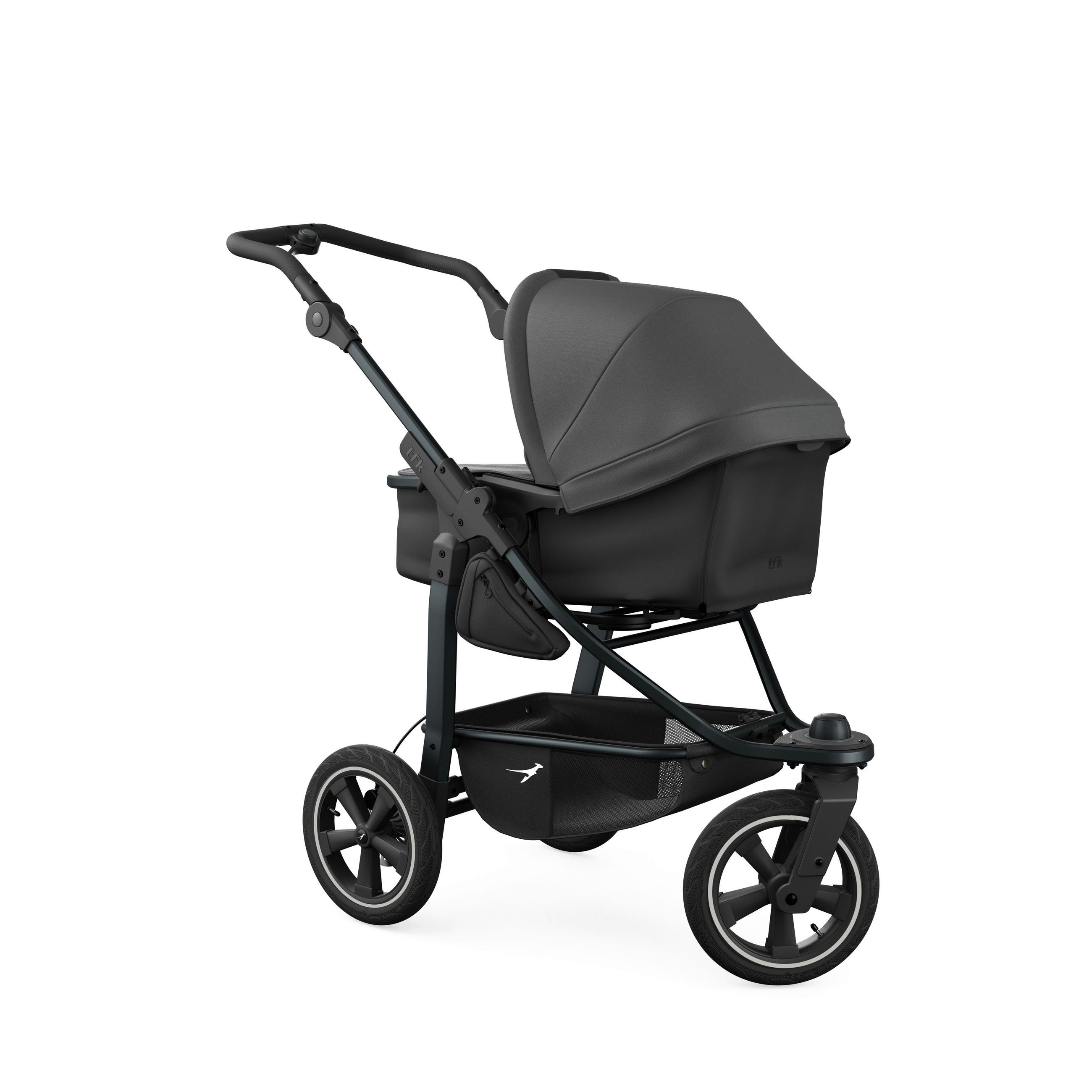 KOMBIKINDERWAGEN  mono3 2-in-1 Kombikinderwagen  grau  - Dunkelgrau/Schwarz, Basics, Textil/Metall (57/111/120cm) - TFK
