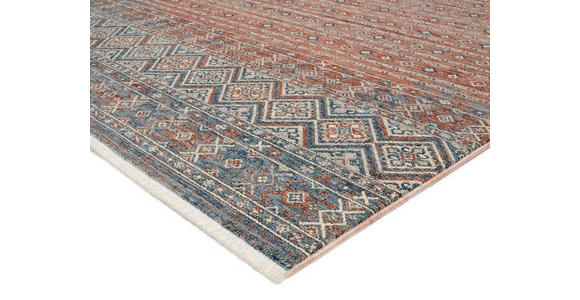 WEBTEPPICH 80/150 cm Korsika Blau, Terracotta  - Blau/Terracotta, Design, Textil (80/150cm) - Novel