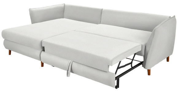 ECKSOFA in Webstoff Creme 284/162 cm - Eichefarben/Creme, KONVENTIONELL, Holz/Textil (284/162cm) - Carryhome