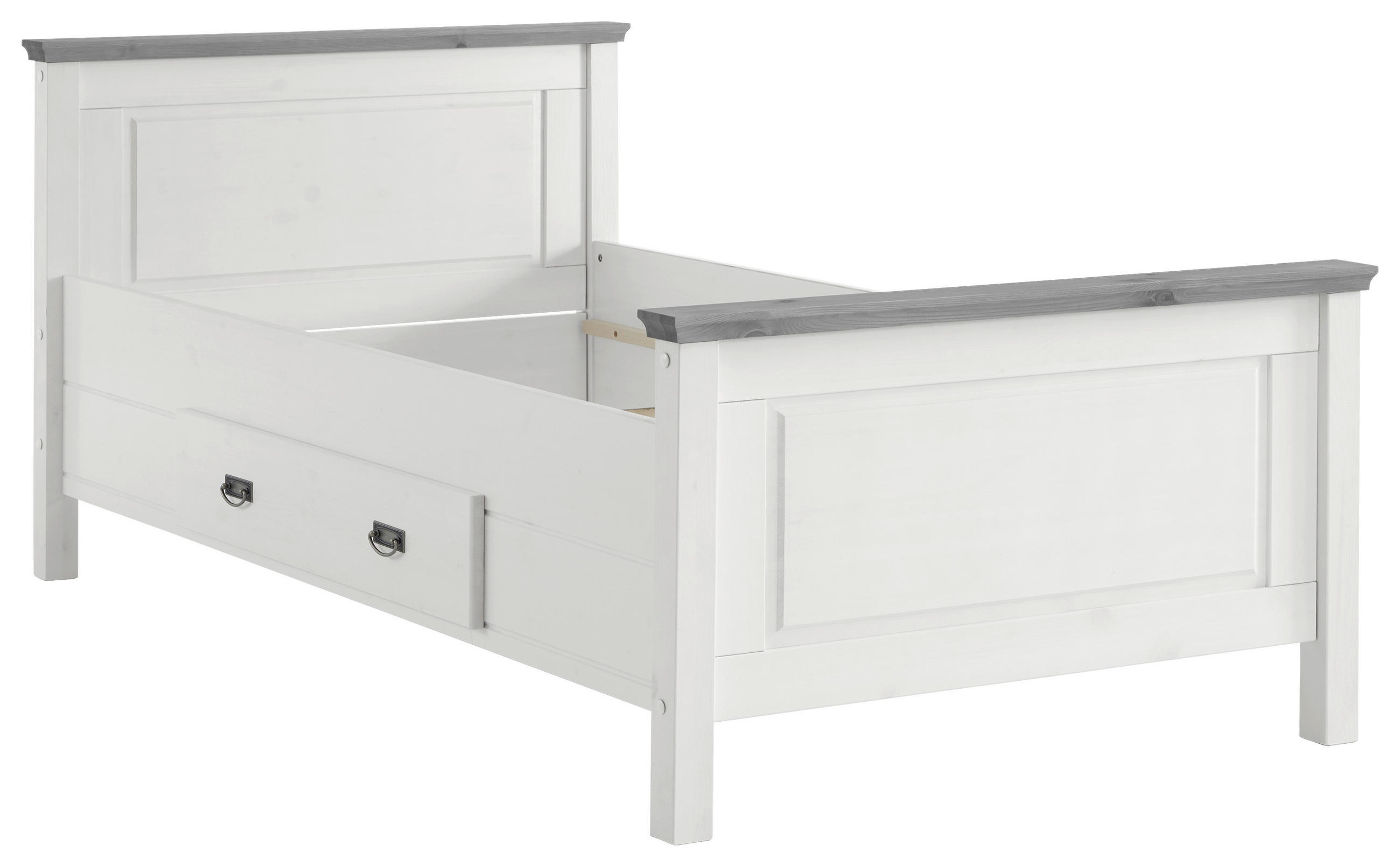 Boxxx Bett Grau, Weiß 100x200 cm
