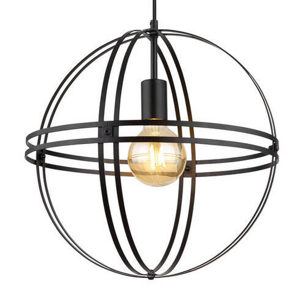 HÄNGLAMPA 40/120 cm  - svart, Design, metall (40/120cm) - Globo