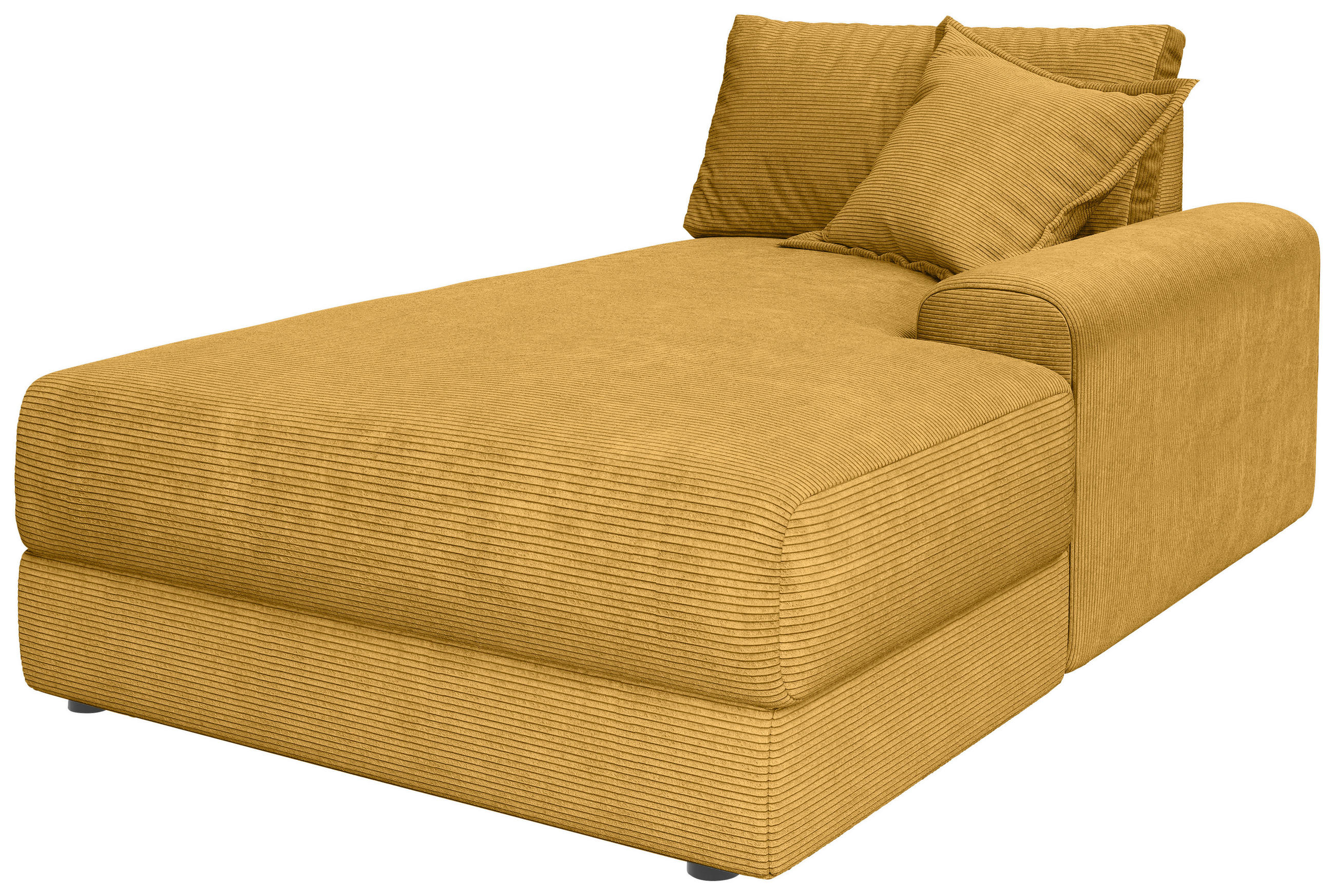 BIGSOFA Cord Senfgelb  - Senfgelb/Schwarz, MODERN, Kunststoff/Textil (117/93/190cm) - Carryhome