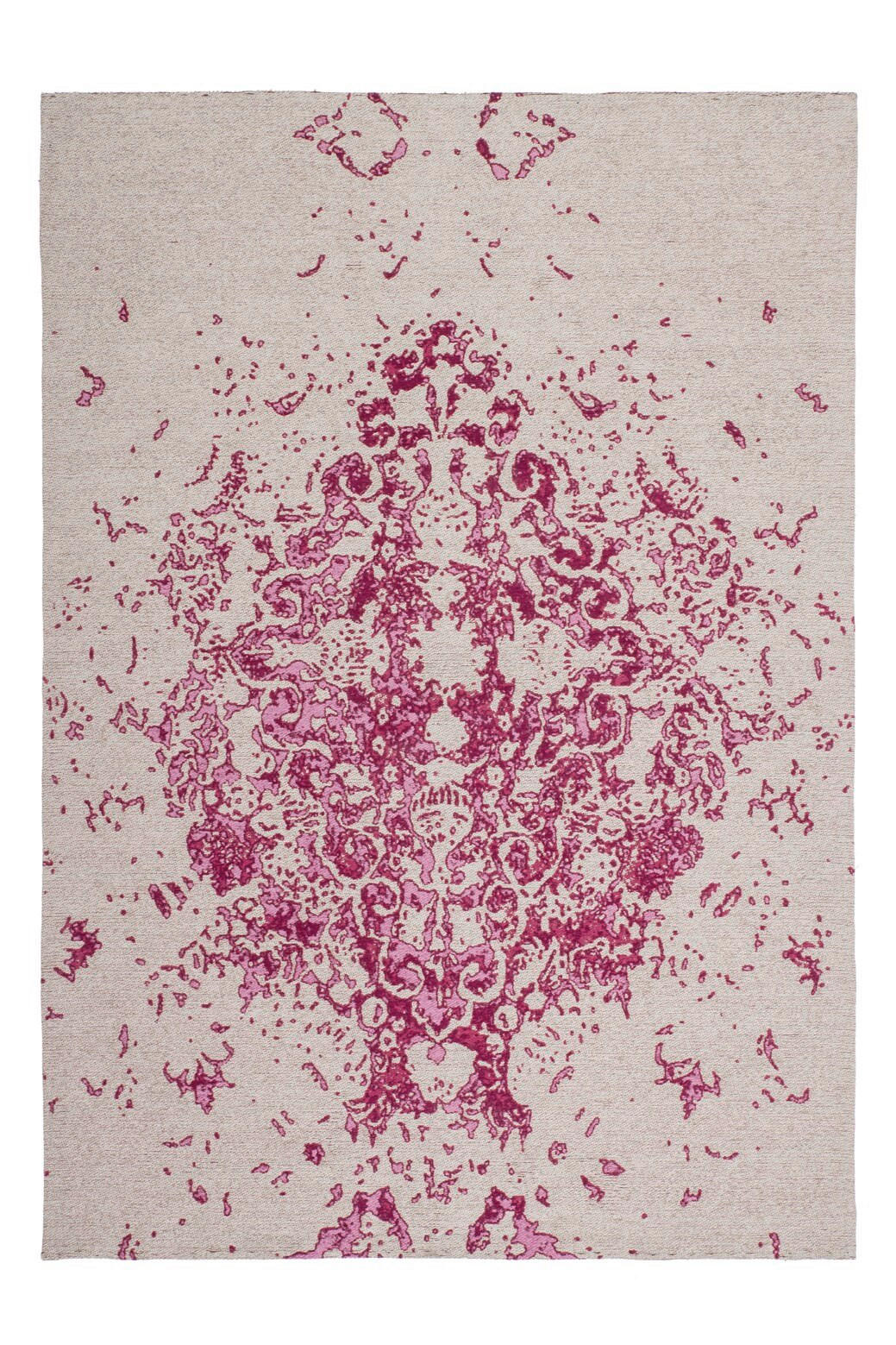 VINTAGE-TEPPICH 80/150 cm Pink, Elfenbein rechteckig  - Elfenbein/Pink, Basics, Textil (80/150cm) - Kayoom