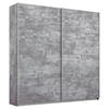 SCHWEBETÜRENSCHRANK  in Grau  - Alufarben/Grau, MODERN, Holzwerkstoff/Metall (181/210/62cm) - Rauch Möbel