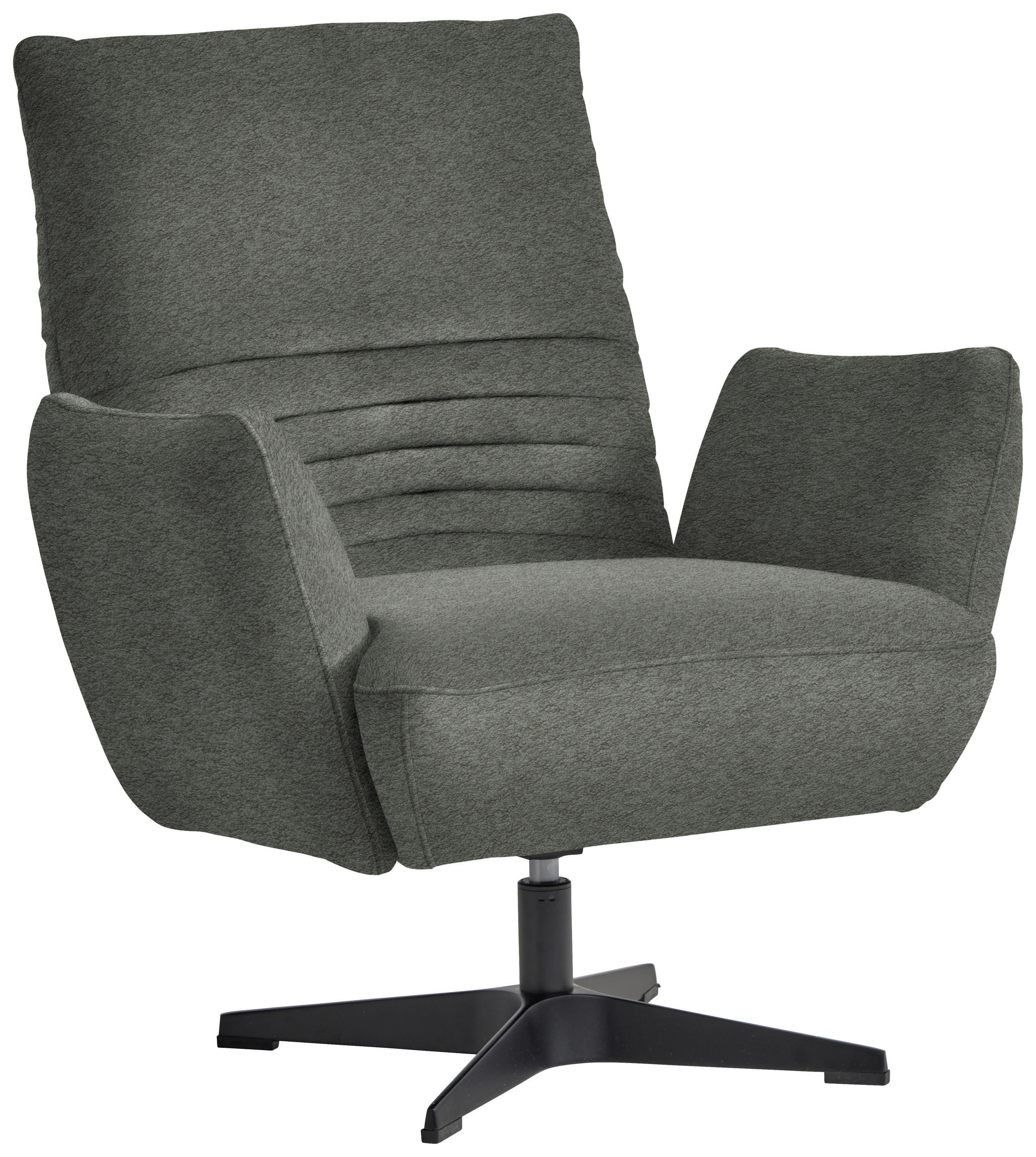 SESSEL in Teddystoff Grau  - Schwarz/Grau, Design, Textil/Metall (60/94/86cm) - Dieter Knoll
