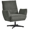 SESSEL in Teddystoff Grau  - Schwarz/Grau, Design, Textil/Metall (60/94/86cm) - Dieter Knoll
