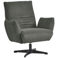 SESSEL in Teddystoff Grau  - Schwarz/Grau, Design, Textil/Metall (60/94/86cm) - Dieter Knoll