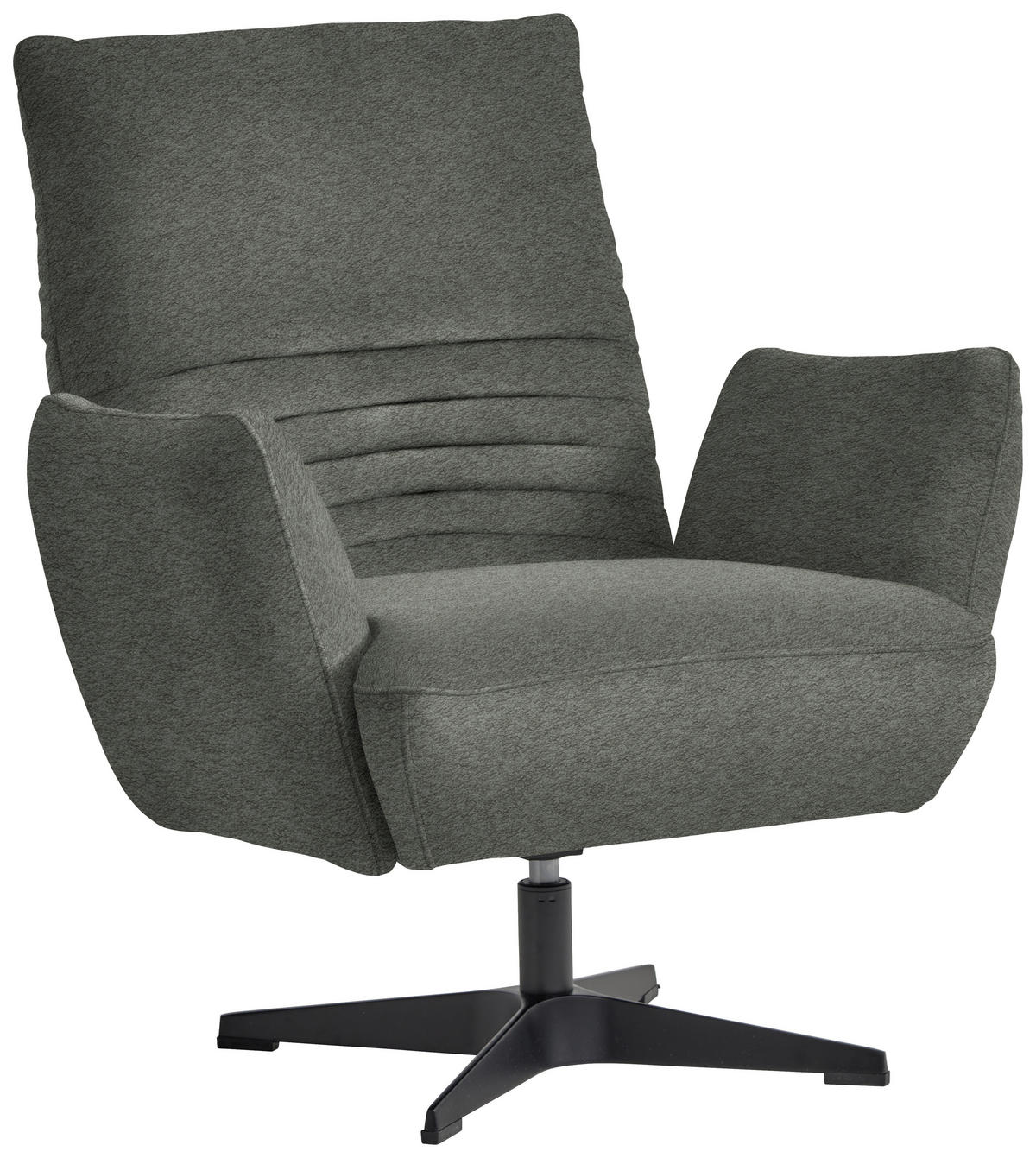 SESSEL in Teddystoff Grau  - Schwarz/Grau, Design, Textil/Metall (60/94/86cm) - Dieter Knoll