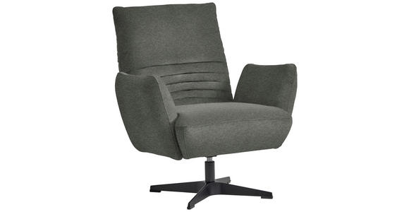 SESSEL in Teddystoff Grau  - Schwarz/Grau, Design, Textil/Metall (60/94/86cm) - Dieter Knoll