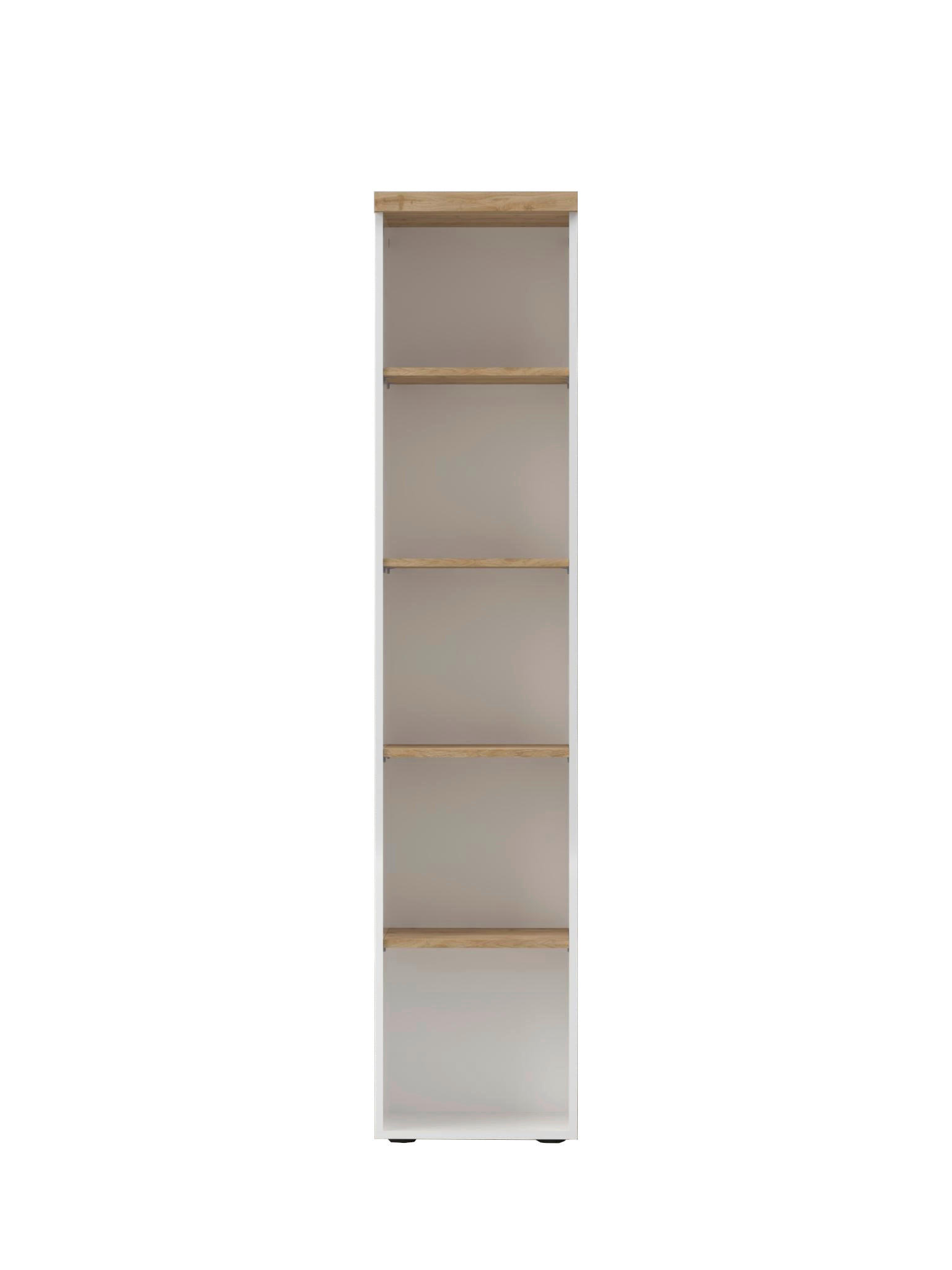 HYLLA i 41/193/34 cm ekfärgad, vit högglans  - vit högglans/svart, Modern, trämaterial/plast (41/193/34cm) - Best Price