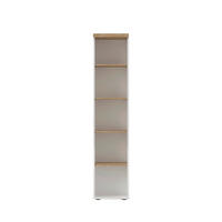 HYLLA i 41/193/34 cm ekfärgad, vit högglans  - vit högglans/svart, Modern, trämaterial/plast (41/193/34cm) - Best Price