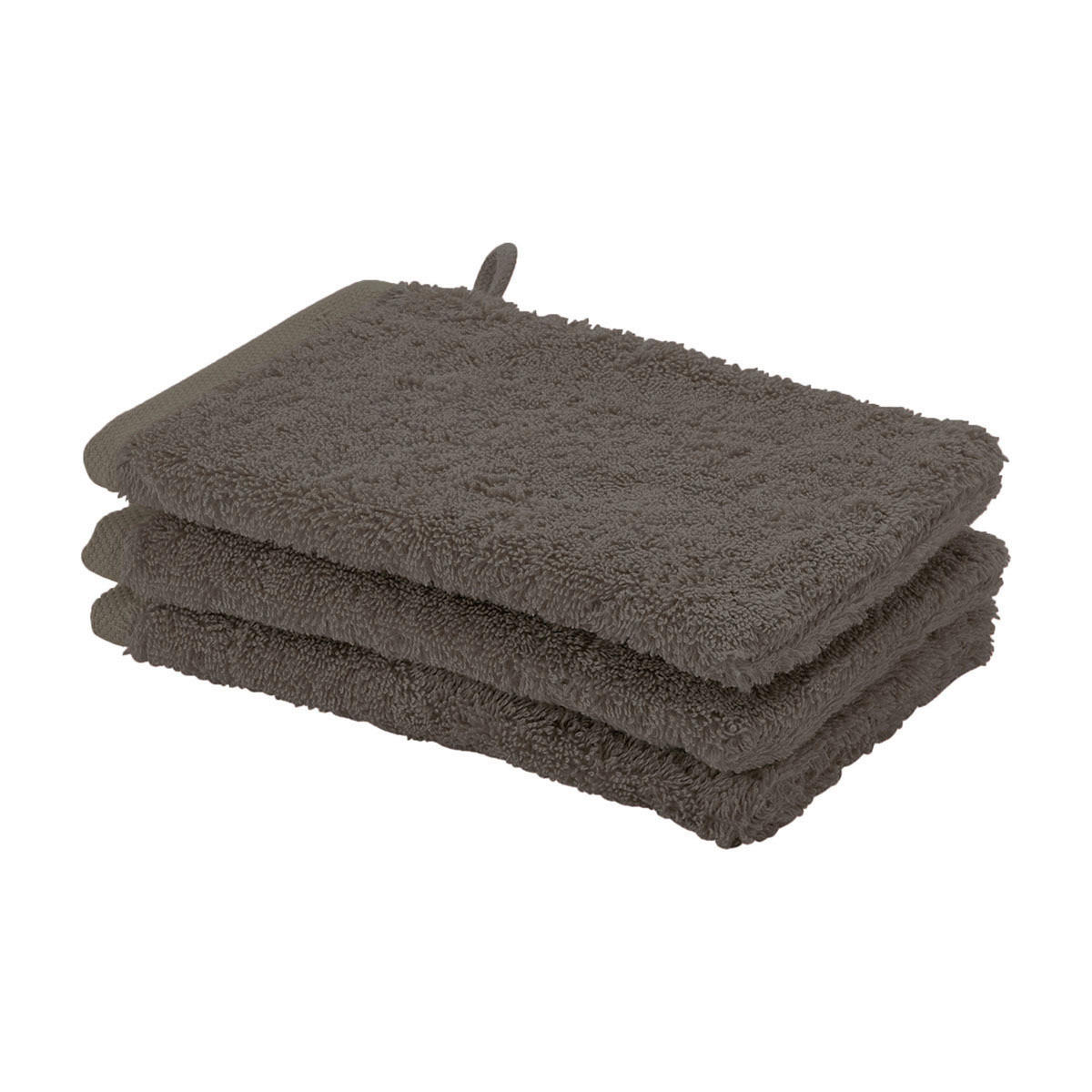 WASCHLAPPEN London Dunkelgrau 3-teilig  - Dunkelgrau, Basics, Textil (16/22cm) - Aquanova