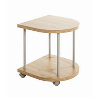 BEISTELLTISCH 40/40/45 cm Imola Grau, Eichefarben  - Eichefarben/Grau, Trend, Holzwerkstoff/Metall (40/40/45cm)