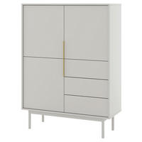 HIGHBOARD Viva  in 104/139,5/39 cm  - Kaschmir/Goldfarben, Design, Holzwerkstoff/Metall (104/139,5/39cm) - Xora