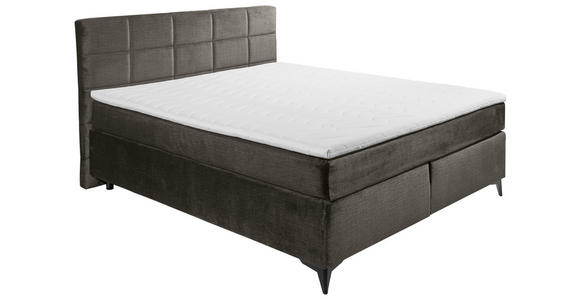 BOXSPRINGBETT 180/200 cm,  in Anthrazit  - Anthrazit/Schwarz, Design, Holzwerkstoff/Kunststoff (180/200cm) - Xora