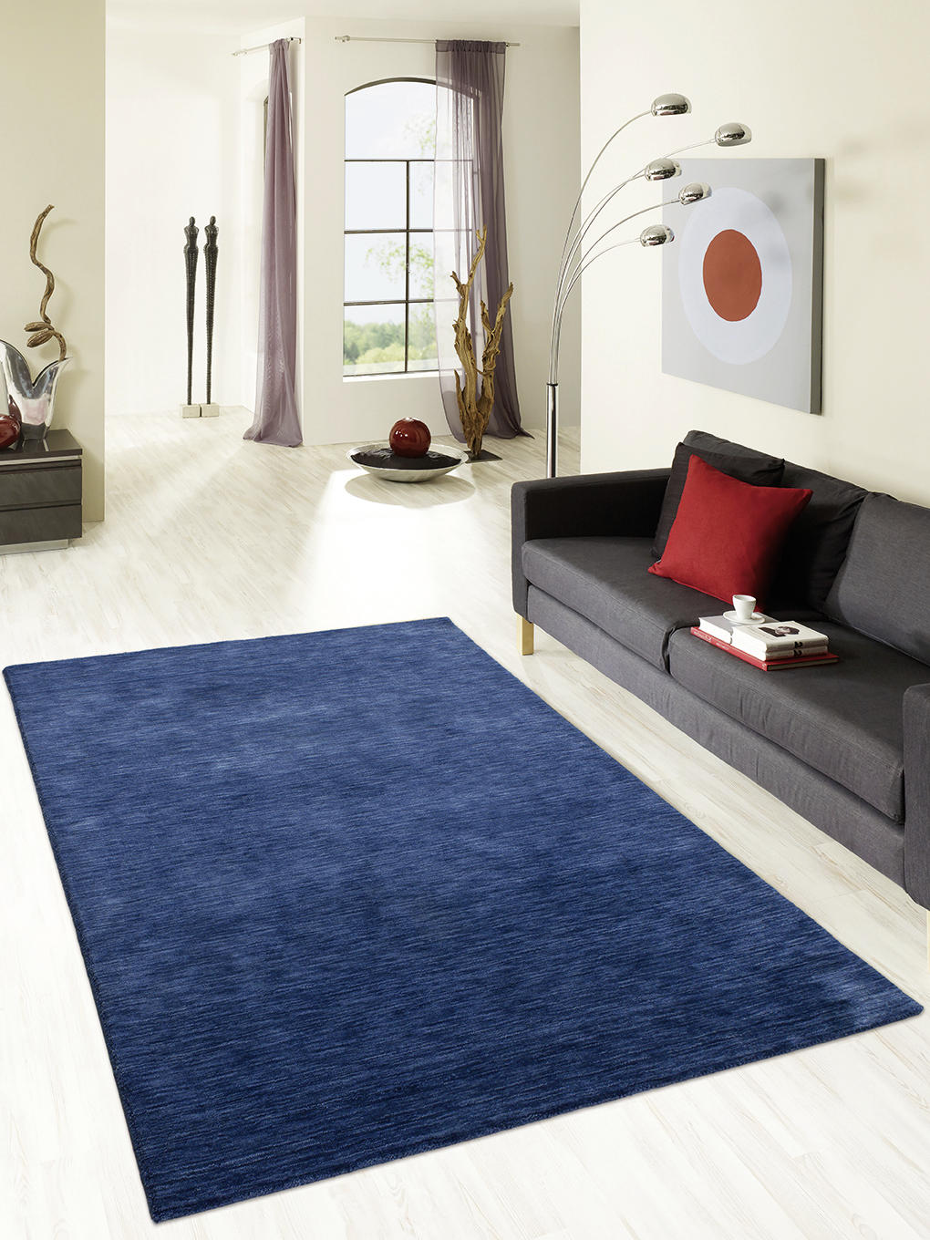 WOLLTEPPICH 120/180 cm Katalog 01/2021 Indien Blau, Hellblau, Dunkelblau  - Blau/Dunkelblau, KONVENTIONELL, Textil (120/180cm) - Cazaris