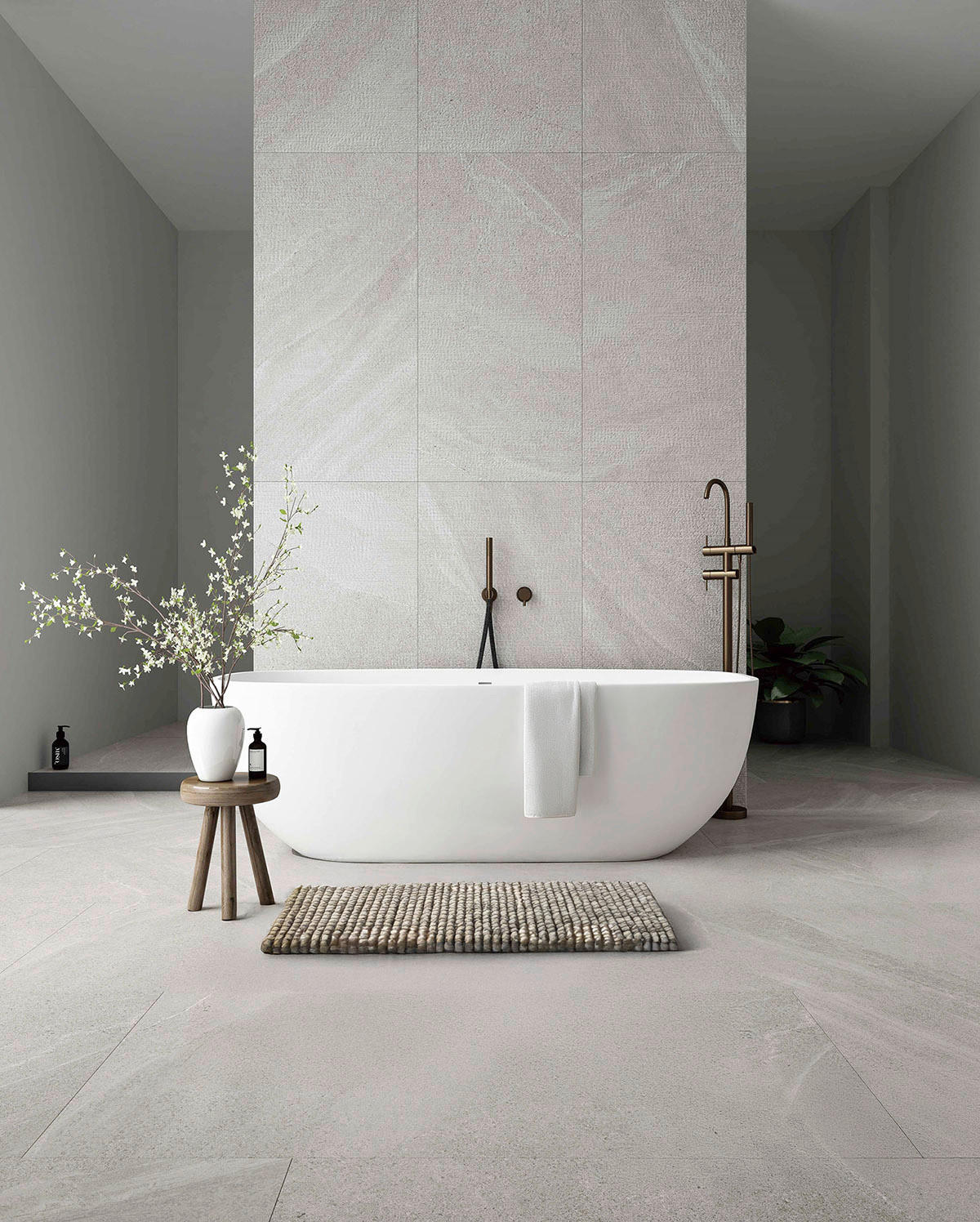 BADEMATTE Taupe 60/100 cm  - Taupe, Basics, Kunststoff/Textil (60/100cm) - Esposa