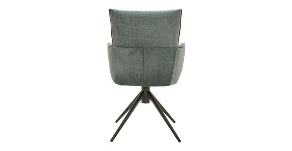 ARMLEHNSTUHL in Eisen Velours - Salbeigrün/Schwarz, Design, Textil/Metall (58/91/62cm) - Dieter Knoll