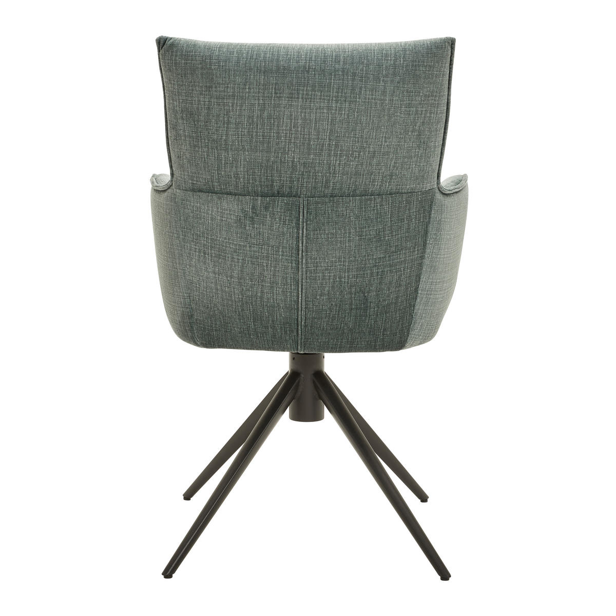 ARMLEHNSTUHL  in Eisen Velours  - Salbeigrün/Schwarz, Design, Textil/Metall (58/91/62cm) - Dieter Knoll