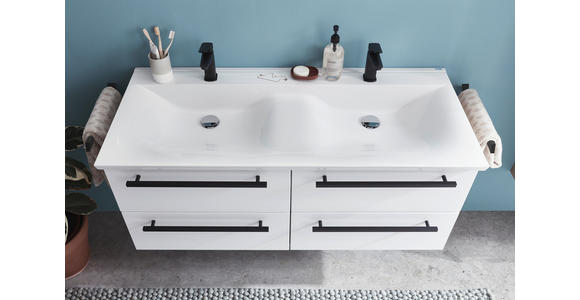 BADEZIMMER in 125,1 cm - Eichefarben/Weiß, MODERN, Holzwerkstoff (125,1cm) - Novel