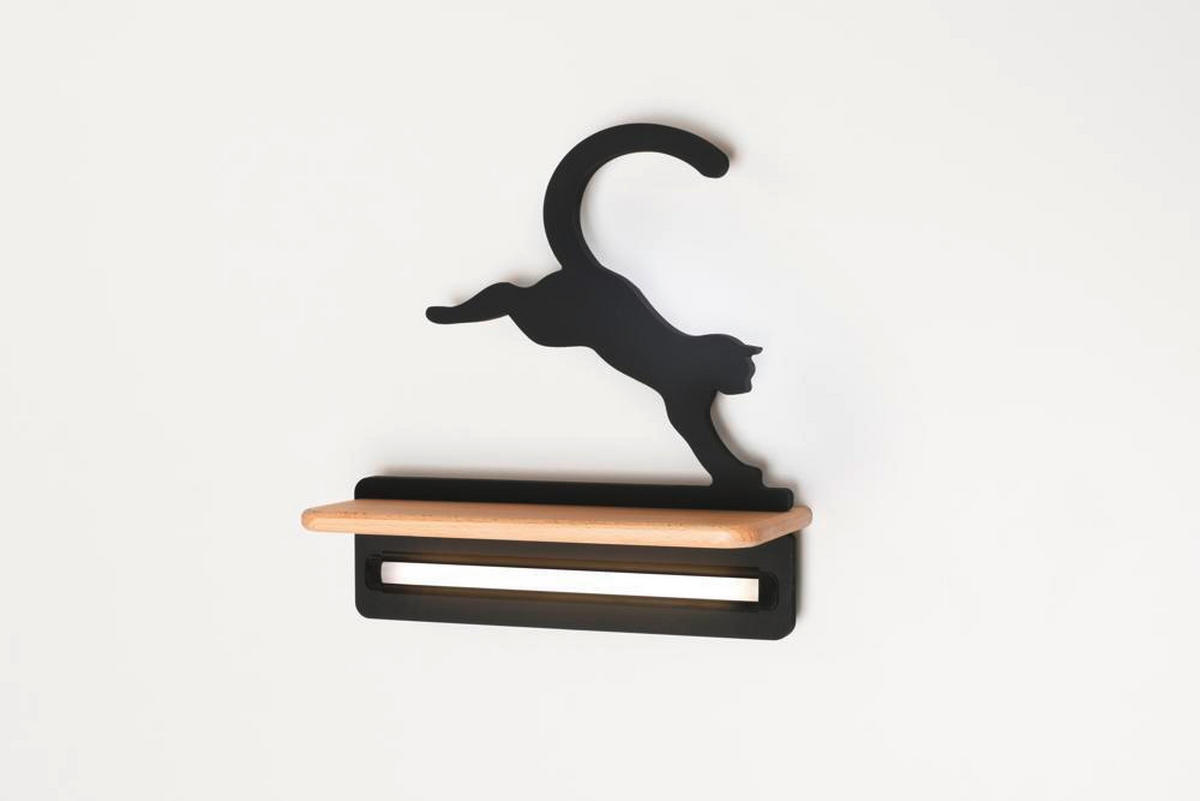 KINDERWANDLEUCHTE 27/12/29 cm   - Schwarz, Basics, Holz/Holzwerkstoff (27/12/29cm)