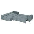 ECKSOFA in Flachgewebe Dunkelgrau  - Dunkelgrau/Schwarz, KONVENTIONELL, Textil/Metall (180/295cm) - Carryhome