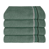 HANDTUCHSET Dunkelgrün 4-teilig  - Dunkelgrün, Basics, Textil (50/100cm)