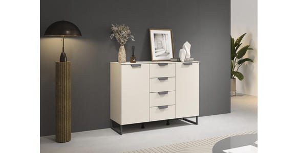 SIDEBOARD  in 120/92/42 cm  - Champagner/Dunkelgrau, Design, Holzwerkstoff/Metall (120/92/42cm) - Xora