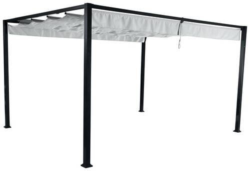PAVILLON 400/223/300 cm   - Anthrazit/Hellgrau, KONVENTIONELL, Textil/Metall (400/223/300cm) - Siena Garden