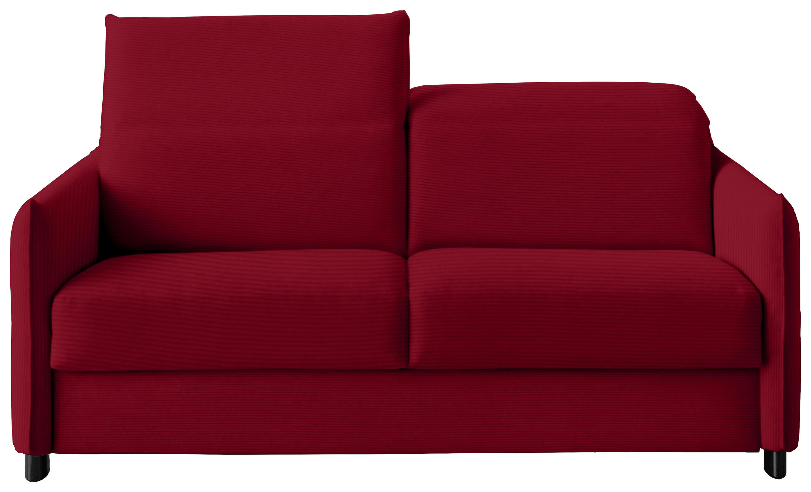 SCHLAFSOFA in Textil Rot  - Rot/Schwarz, Konventionell, Textil/Metall (188/84-105/100cm) - Bali