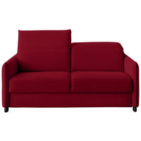 SCHLAFSOFA in Cord, Velours Rot  - Rot/Schwarz, KONVENTIONELL, Textil/Metall (188/84-105/100cm) - Bali