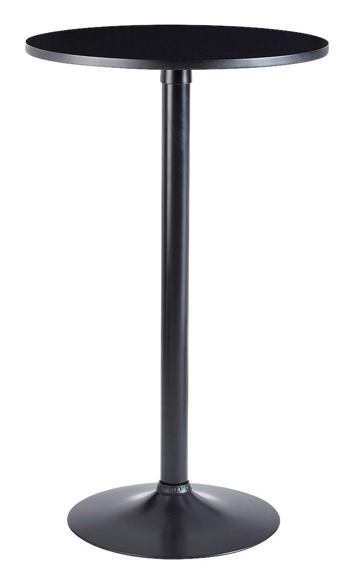 BISTROTISCH Metall  - Schwarz, Modern, Holzwerkstoff/Metall (60/100cm) - MID.YOU