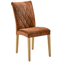 STUHL in Holz, Textil Orange, Eichefarben  - Eichefarben/Naturfarben, KONVENTIONELL, Holz/Textil (46/95/64cm) - Cantus