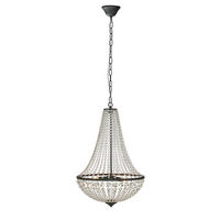 KRONLEUCHTER 50/68 cm   - Klar/Schwarz, Basics, Glas/Metall (50/68cm) - Markslöjd