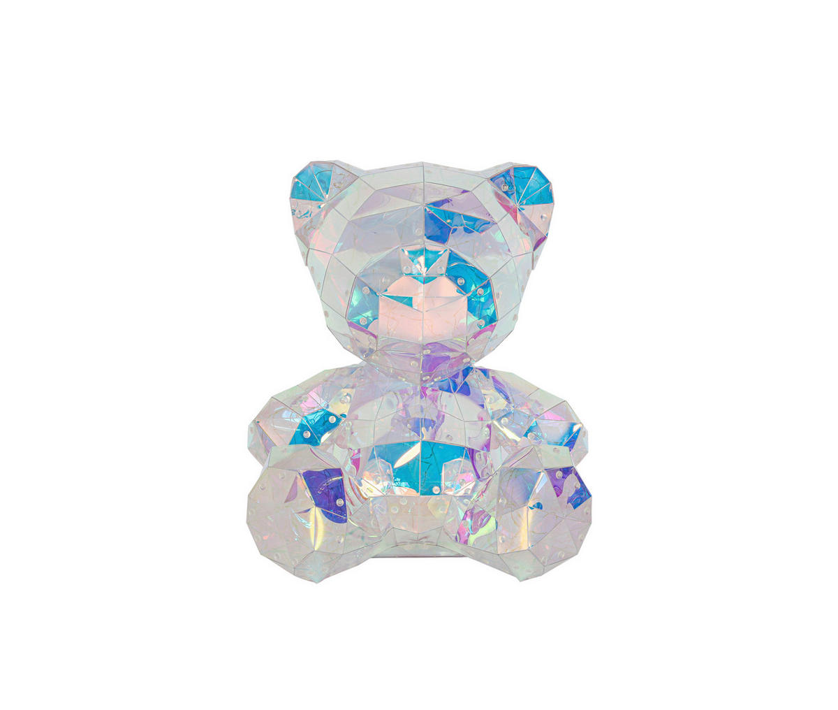 LED-DEKOLEUCHTE Bär 19/20/25 cm   - Transparent/Perlmutt, Design, Kunststoff (19/20/25cm) - Novel