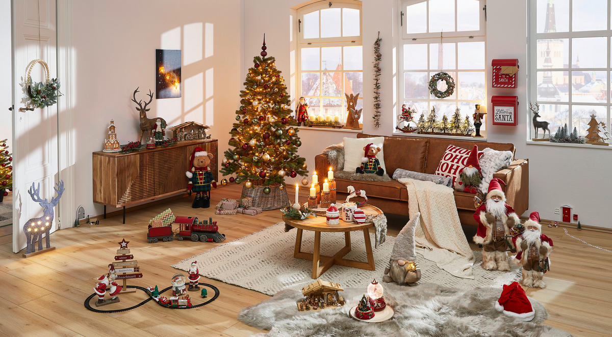 WEIHNACHTSMANN  - Rot/Weiß, LIFESTYLE, Kunststoff (29/11/34cm) - X-Mas
