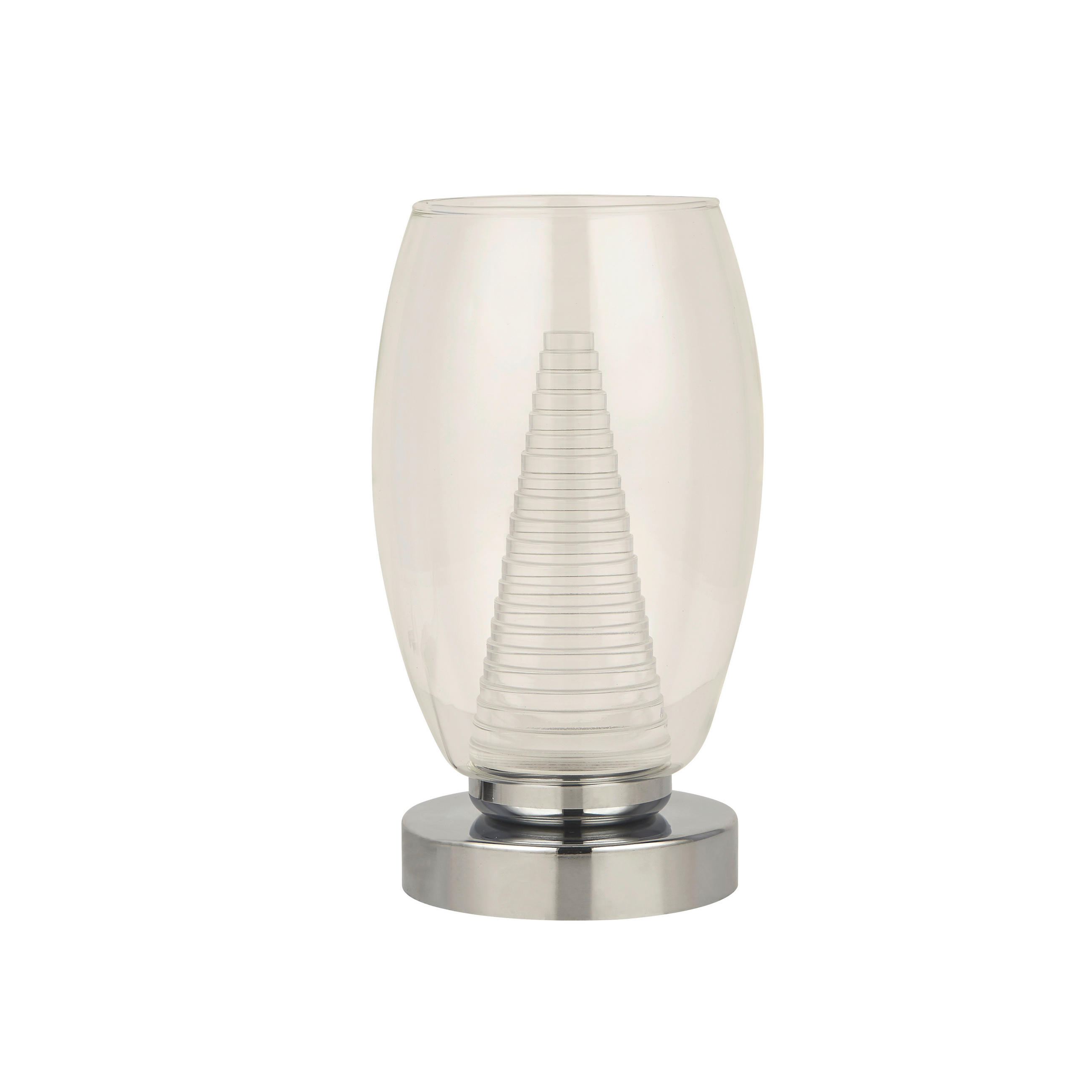 LED-TISCHLEUCHTE 11.5/20.5 cm   - Chromfarben, Design, Glas/Kunststoff (11.5/20.5cm)