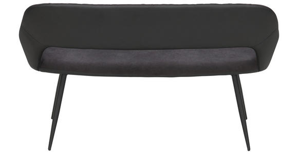 SITZBANK 140/80/62 cm in Anthrazit, Schwarz - Anthrazit/Schwarz, Design, Textil/Metall (140/80/62cm) - Carryhome