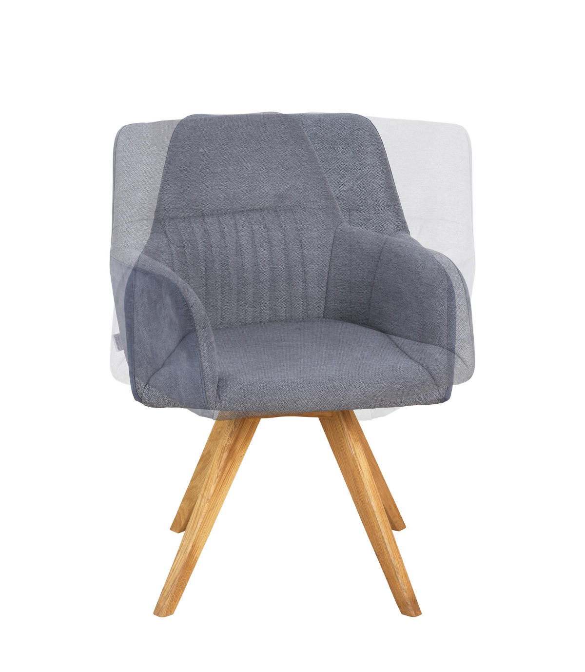 NASLANJAČ, les, tekstil barve hrasta, temno siva  - temno siva/barve hrasta, Konvencionalno, tekstil/les (61/88/69cm) - Linea Natura